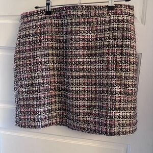 J. Crew Factory Multicolor Tweed Mini Skirt
